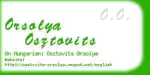 orsolya osztovits business card